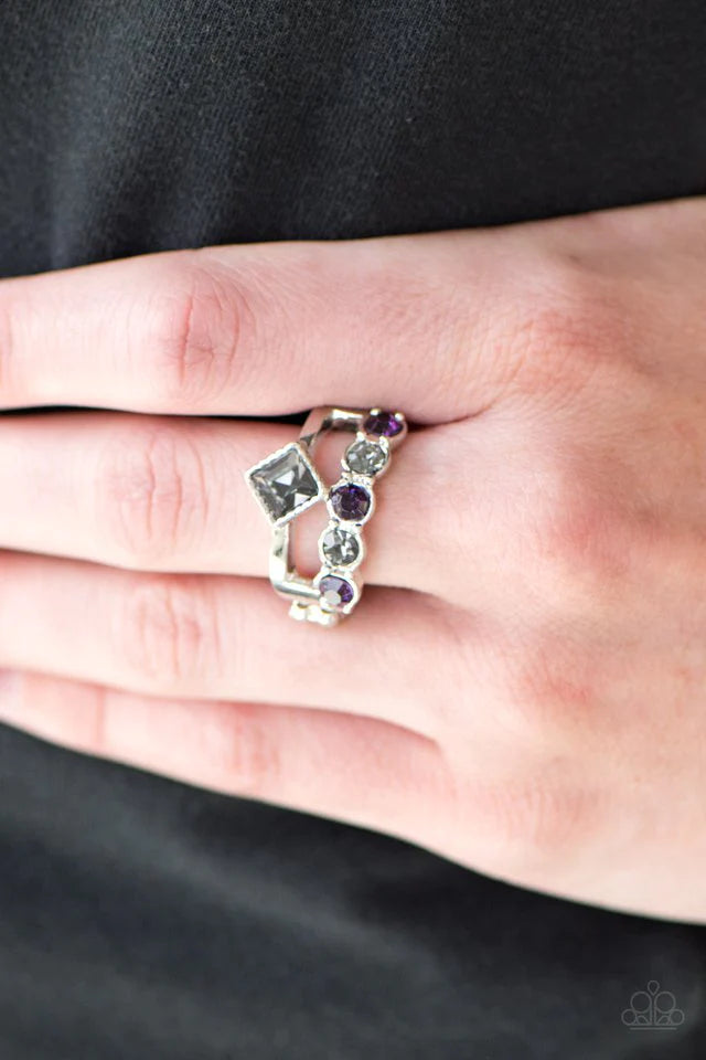 Gone With The Glitter - Purple Paparazzi  Ring