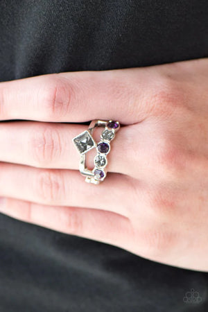 Gone With The Glitter - Purple Paparazzi  Ring