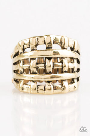 Go To GRATE Lengths - Brass Paparazzi  Ring
