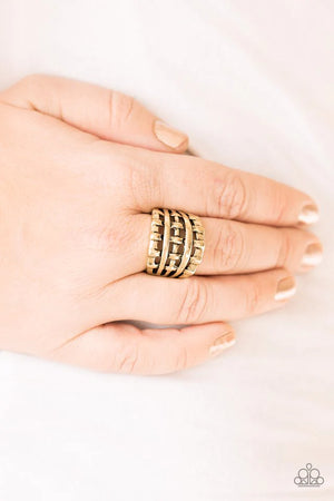 Go To GRATE Lengths - Brass Paparazzi  Ring