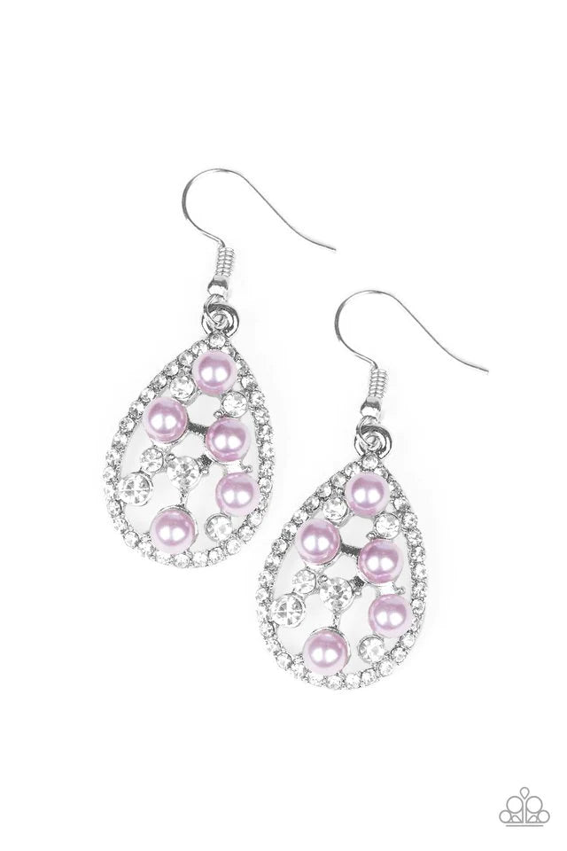 Fabulously Wealthy - Purple Paparazzi  Earrings