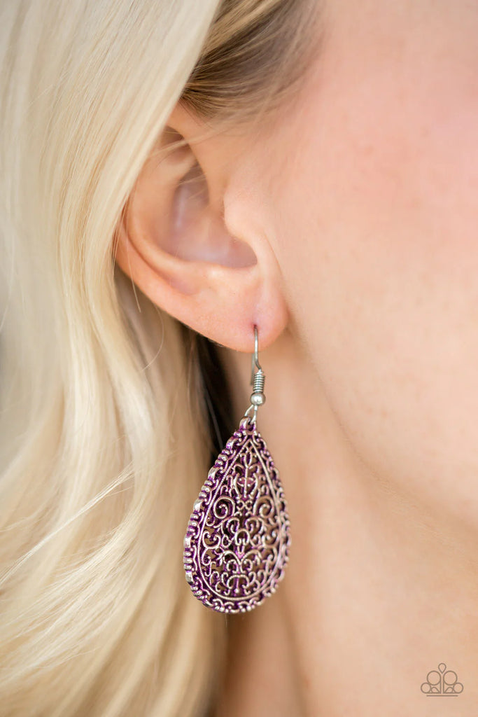Indie Idol - Purple Paparazzi   Earrings