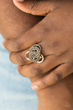 Dizzying Distraction - Brass Paparazzi  Ring