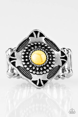 Four Corners Fashion - Yellow Paparazzi Ring