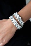 CRUSH To Conclusions - White Paparazzi Bracelet