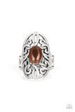 GLEAM Big - Brown Paparazzi  Ring
