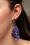 Fish Out Of Water - Purple Paparazzi  Post Earrings
