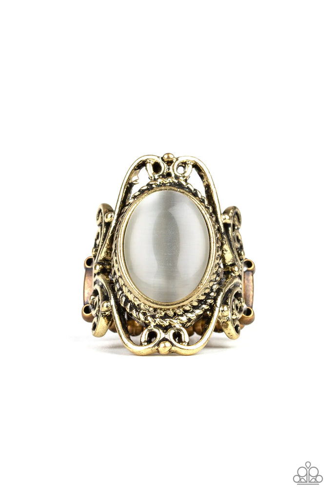 Fairytale Flair - Brass Paparazzi  Ring
