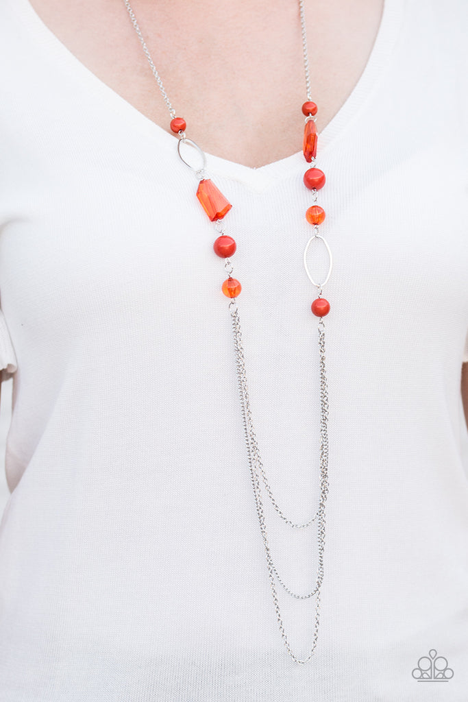 Jewel Jackpot - Orange Paparazzi Long Necklace