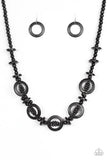 Fiji Foxtrot - Black ~  Paparazzi Necklace