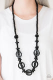 Fiji Foxtrot - Black ~  Paparazzi Necklace