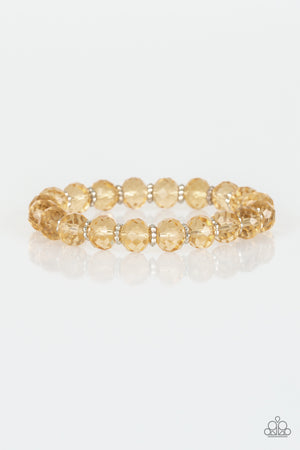 Crystal Candelabras - Gold Paparazzi Bracelet