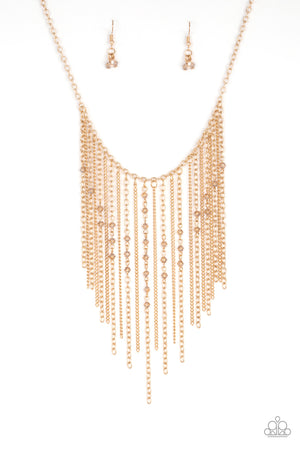 First Class Fringe - Gold Paparazzi Accessories