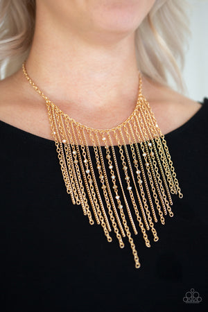 First Class Fringe - Gold Paparazzi Accessories