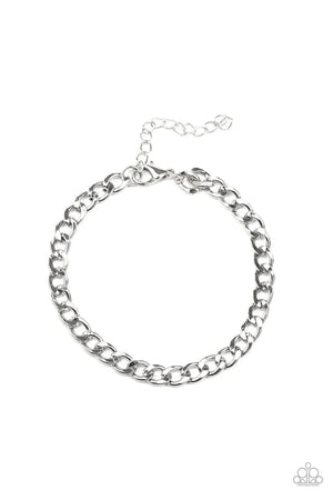 Halftime -  Paparazzi  Silver Urban Men Bracelet