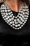 IRRESISTIBLE ~ Paparazzi  2020 (RETIRED) ZI Collection Oversized White Rhinestone Necklace