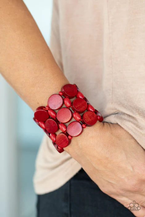 Cruising Coronado  ~ Paparazzi Red Bracelet