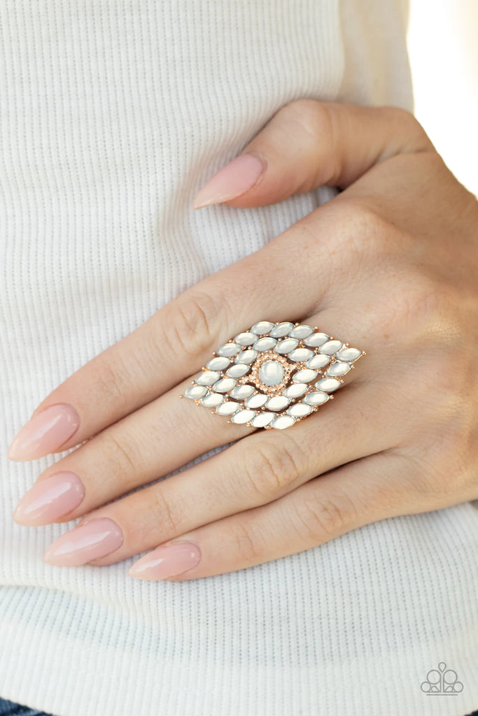 Incandescently Irresistible - Rose Gold Paparazzi Ring