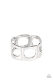 In OVAL Your Head -Paparazzi  Silver Stretchy Bracelet