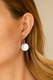 Industrial Grade Glamour - Silver W/Orange Disks Paparazzi Necklace