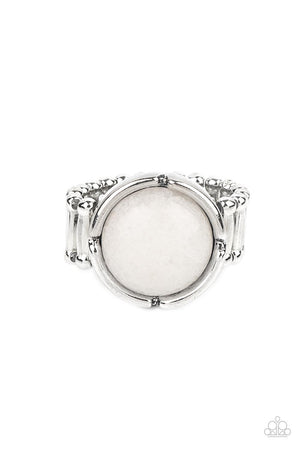 Dreamy Dunes - White  Paparazzi Ring