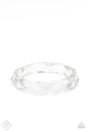 Clear-Cut Couture - White Paparazzi Bracelet