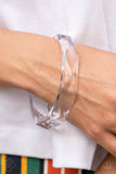 Clear-Cut Couture - White Paparazzi Bracelet