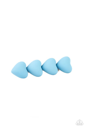 HEART to Please - Blue Paparazzi Hair Clip