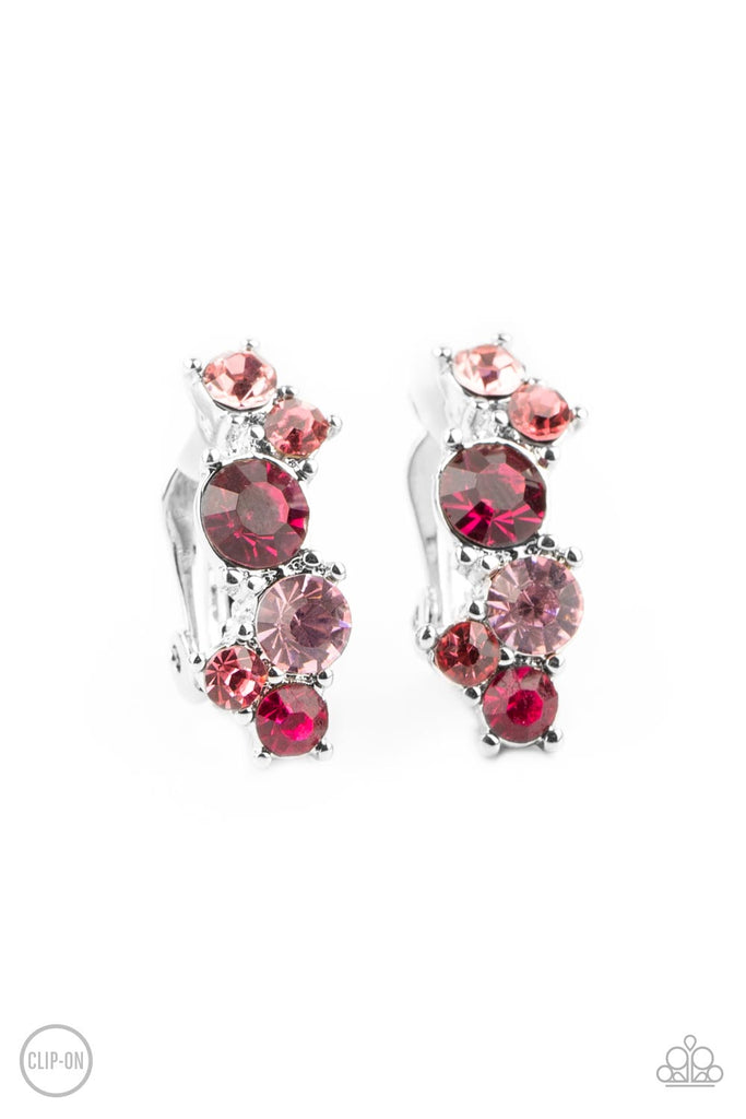 Cosmic Celebration - Pink Paparazzi Clip-on Earrings
