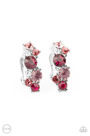 Cosmic Celebration - Pink Paparazzi Clip-on Earrings