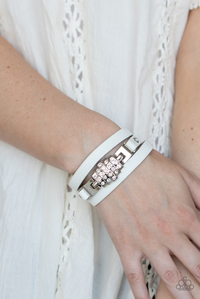 Ultra Urban - White  Paparazzi Urban Bracelet