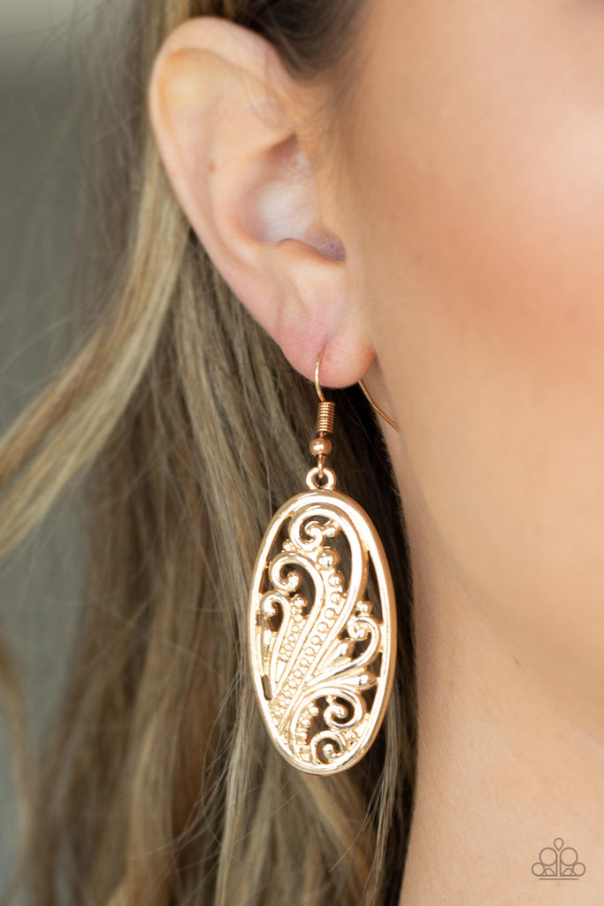 High Tide Terrace - Gold Paparazzi Accessories Earrings