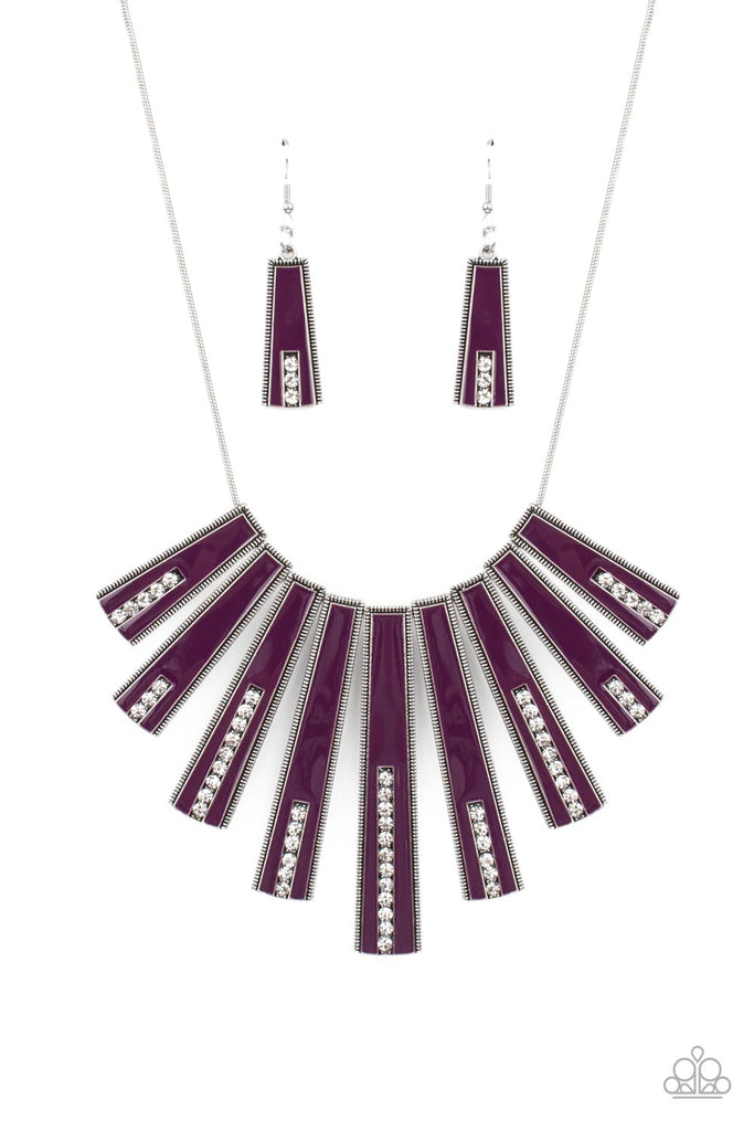 FAN-tastically Deco - Purple  Paparazzi Short Necklace