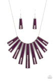 FAN-tastically Deco - Purple  Paparazzi Short Necklace