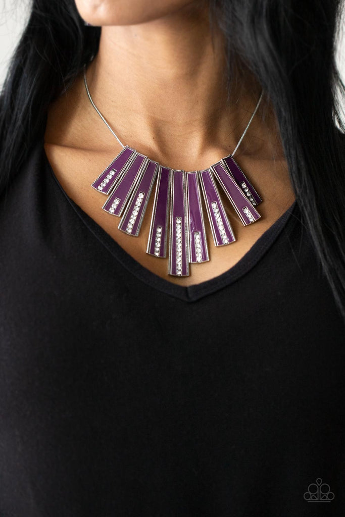 FAN-tastically Deco - Purple  Paparazzi Short Necklace