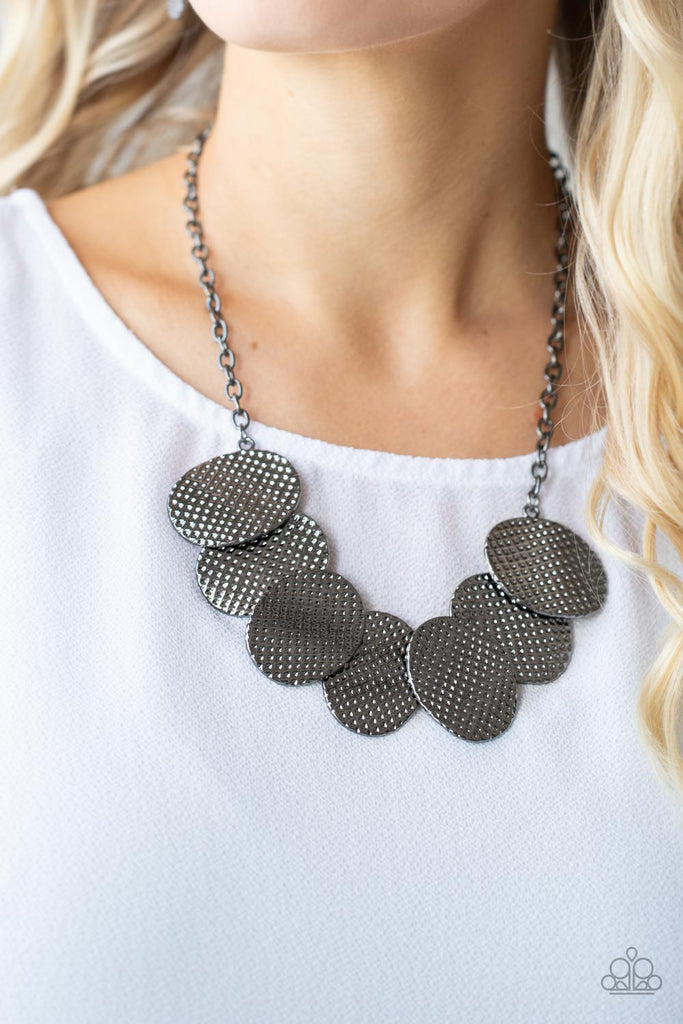 Industrial Wave - Black Paparazzi Necklace