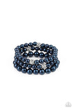Here Comes The Heiress - Blue  Paparazzi Beaded Stretchy Bracelet