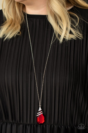 Demandingly Diva - Red  Paparazzi Long Necklace