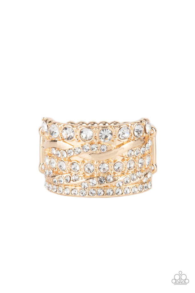 Exclusive Elegance - Gold Paparazzi Ring