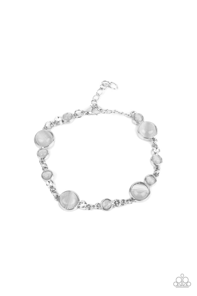 Storybook Beam - White Paparazzi Cat's Eye Bracelet