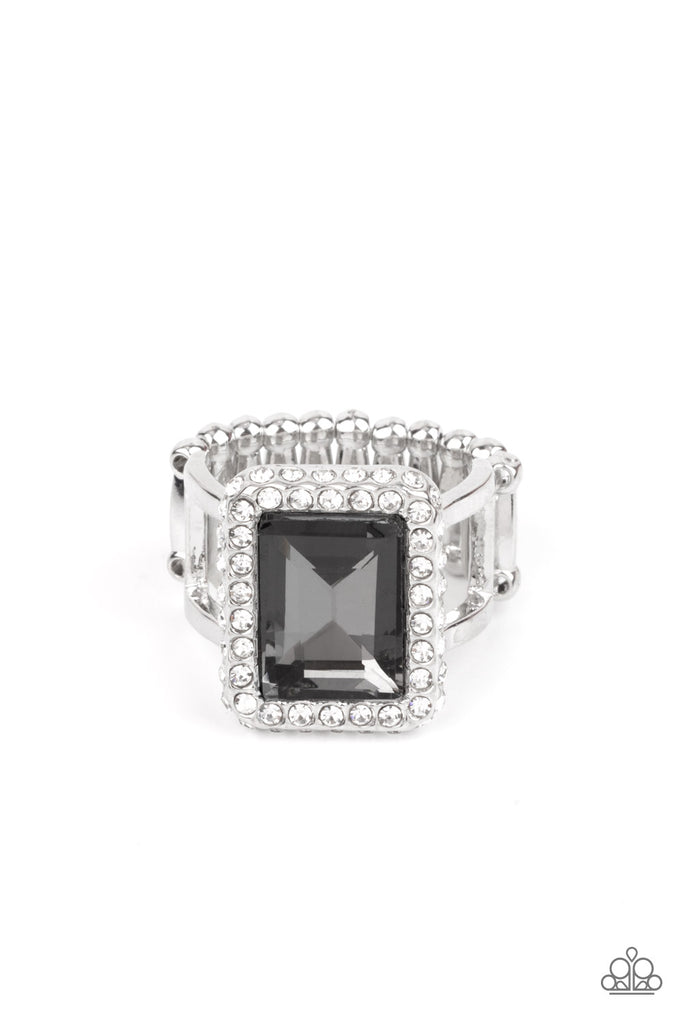 Glamorously Glitzy - Silver  Paparazzi Ring