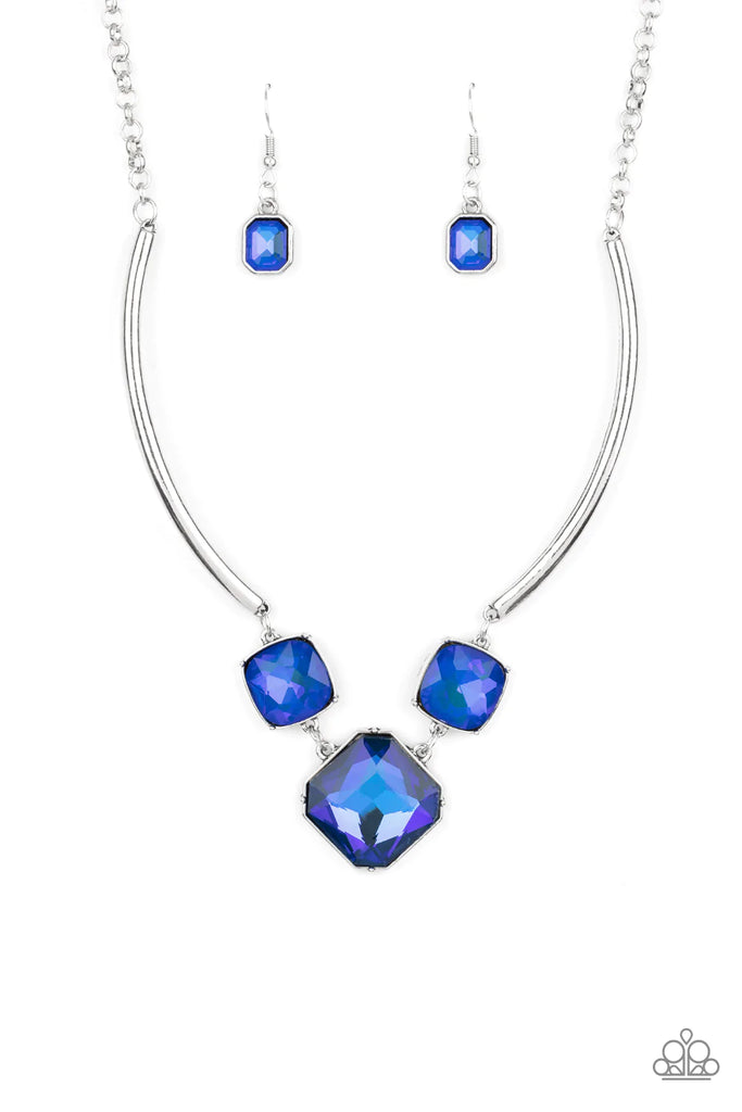 Divine IRIDESCENCE - Paparazzi Short Blue Necklace