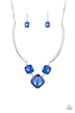 Divine IRIDESCENCE - Paparazzi Short Blue Necklace