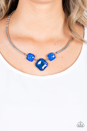 Divine IRIDESCENCE - Paparazzi Short Blue Necklace