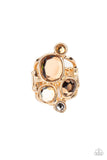 Demandingly Duchess - Brown Paparazzi Champagne Colored Gem Ring