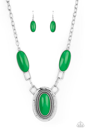 Count to TENACIOUS - Green  Paparazzi Shot Necklace