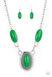 Count to TENACIOUS - Green  Paparazzi Shot Necklace
