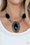 Count to TENACIOUS - Black Paparazzi Oblong Necklace