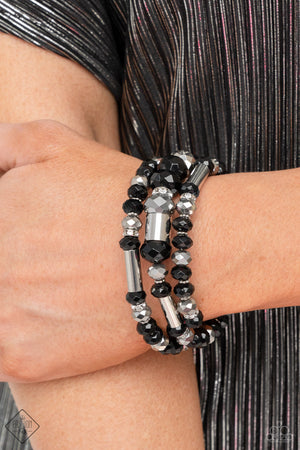Dynamic Dazzle - Black Fashion Fix Paparazzi Bracelet
