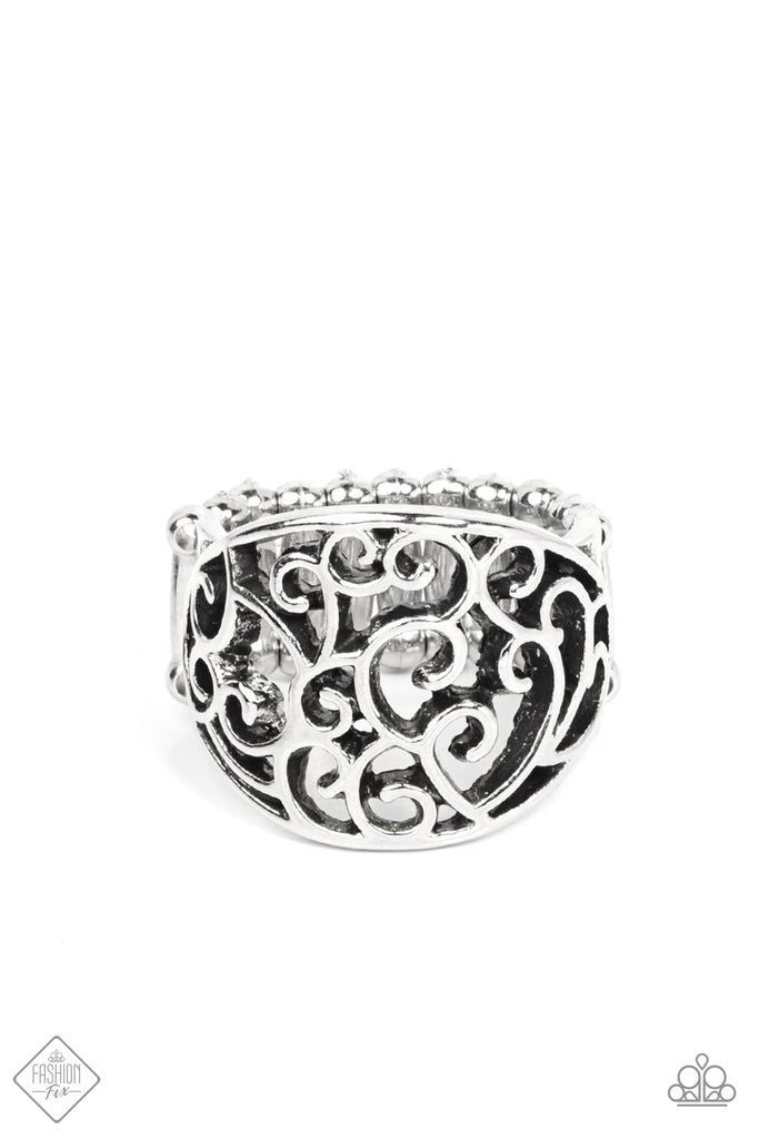 Dreamy Date Night - Silver  Paparazzi Ring